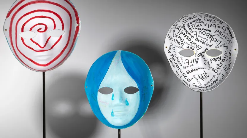 A selection of masks created as part of the Behind the Mask project