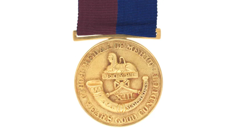 Gold Medal of Merit for 20 Years Good Conduct, 13th Regiment of Foot, 1825