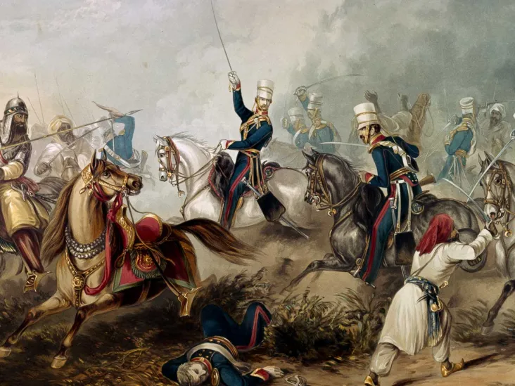 Charge of the 3rd King's Own Light Dragoons at Chillianwala, 1849