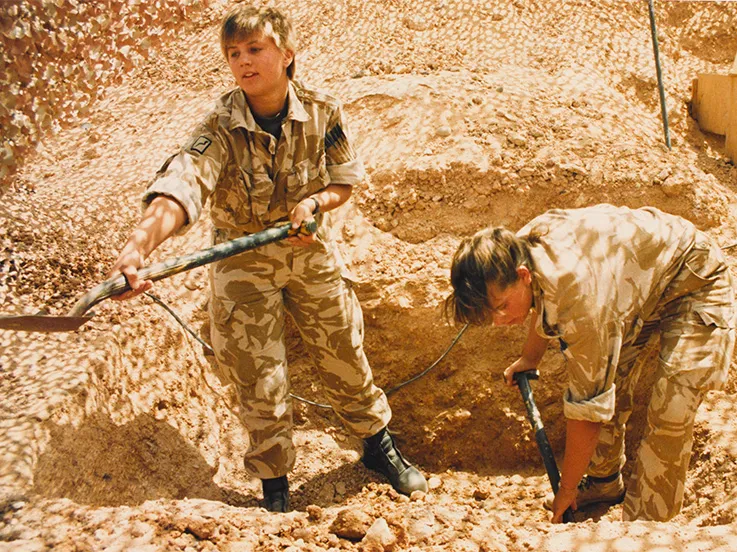 Women’s Royal Army Corps personnel, Saudi Arabia, c1990