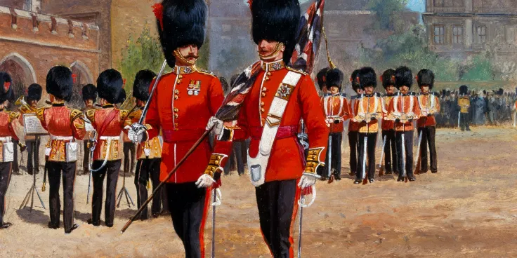 The Coldstream Guards Changing Guard at St James, c1905