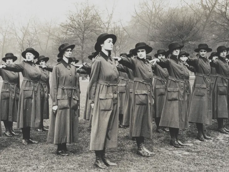 WAACs on parade, c1917