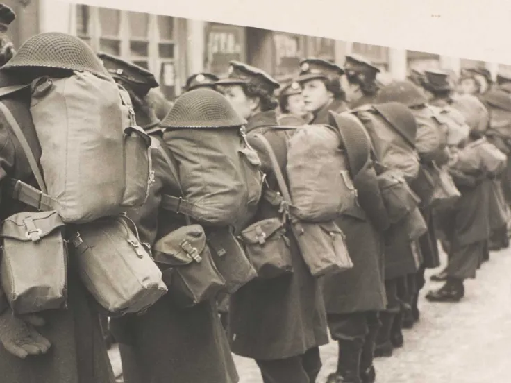 ATS women at a train station, 1944