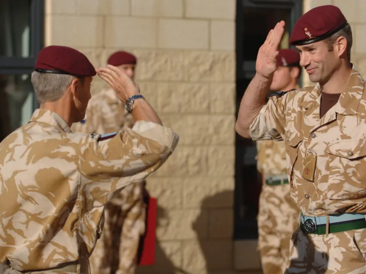 Soldiers saluting, 2008