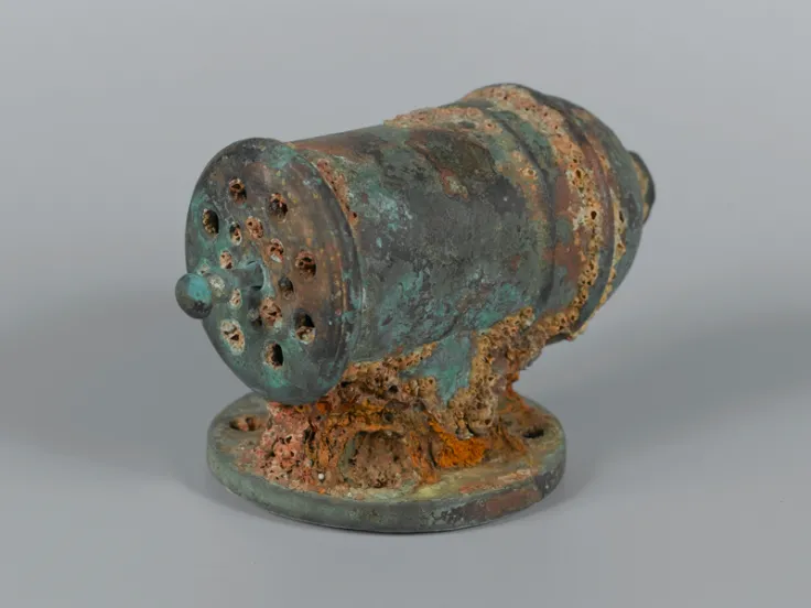 Brass bilge-pump valve salvaged from the wreck of HMT 'Birkenhead', 1852
