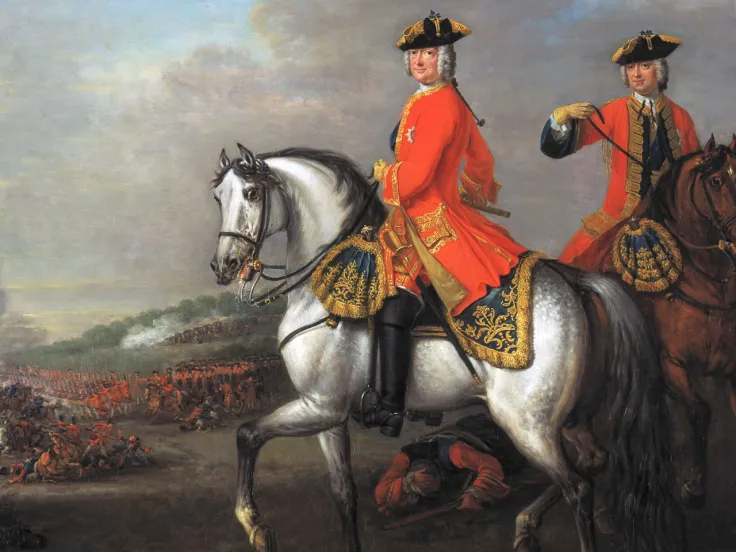 King George II at the Battle of Dettingen, 1743