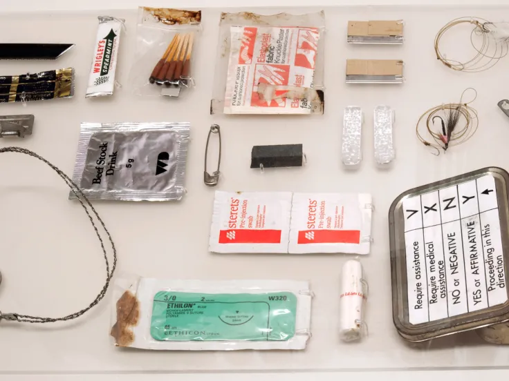 Andy McNab’s survival kit, c1990