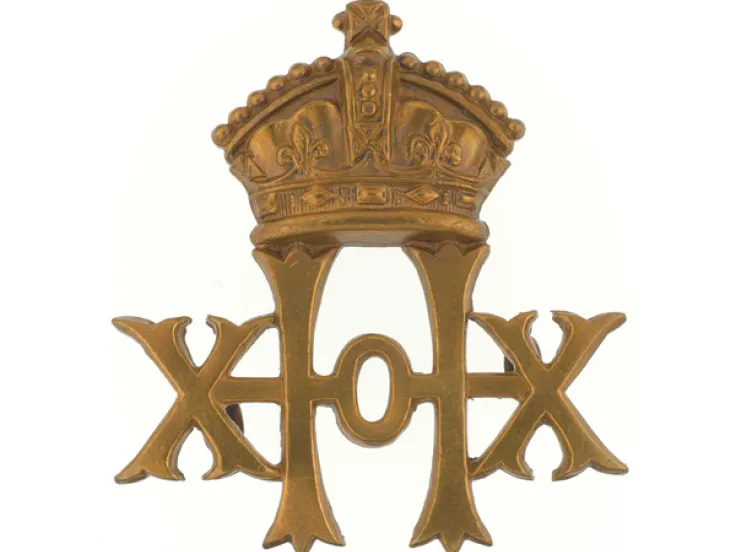 Cap badge, 20th Hussars, c1902