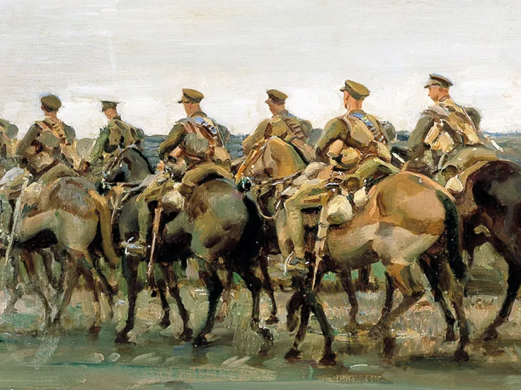 Lord Strathcona’s Horse on the march, 1918