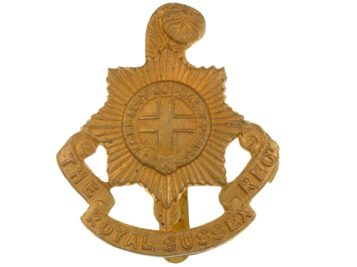 Other ranks' cap badge, The Royal Sussex Regiment, c1916