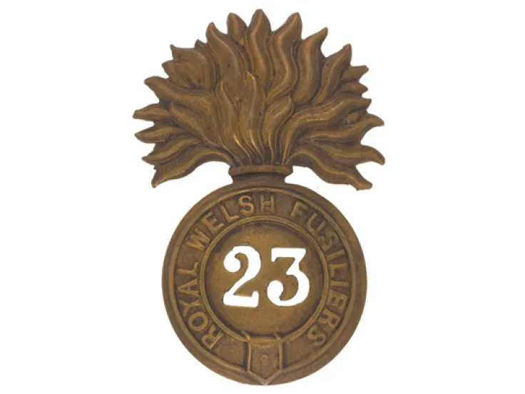 Other ranks' glengarry badge, The Royal Welch Fusiliers, c1874