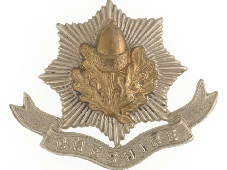 Other ranks' cap badge, The Cheshire Regiment, c1914 