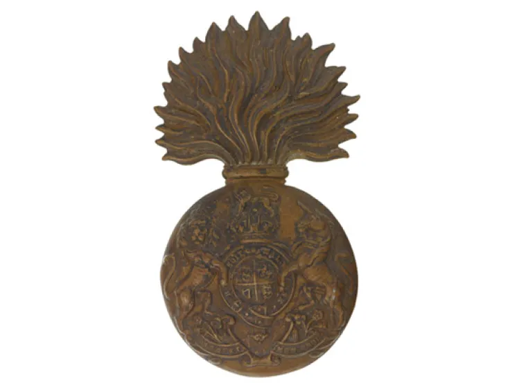 Other ranks' bearskin badge, The Royal Scots Fusiliers, c1902