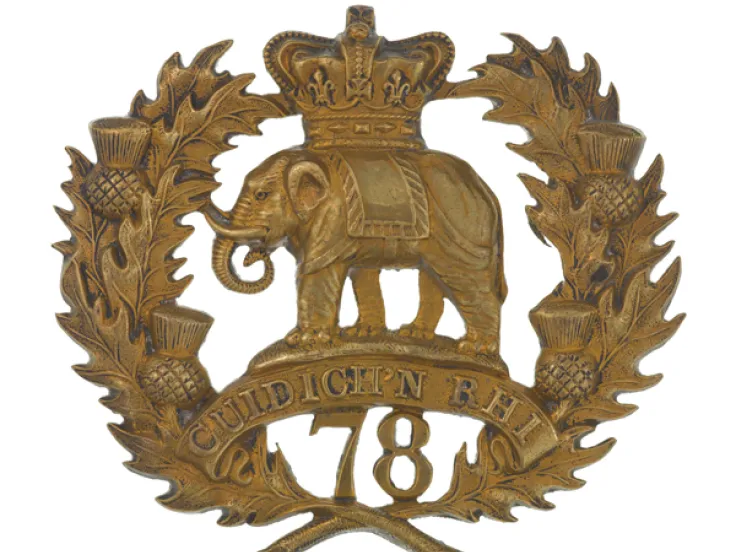 Glengarry badge, 78th (Highlanders) Regiment of Foot (Ross-shire Buffs), c1874