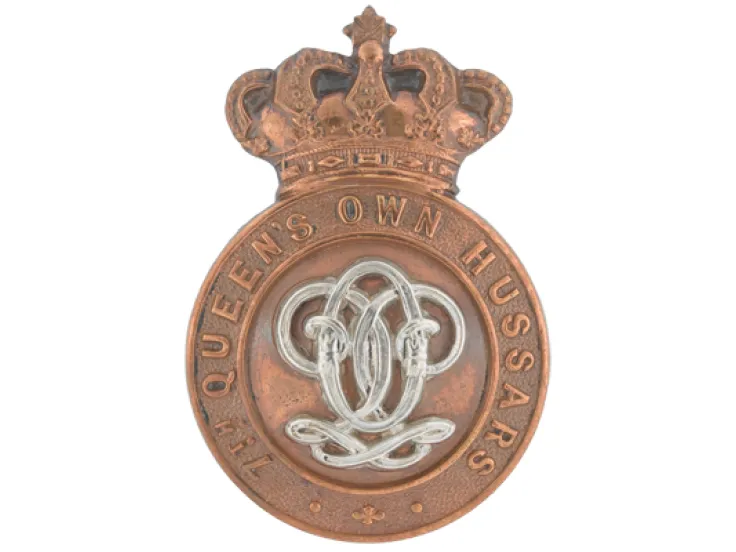 Cap badge, 7th (Queen's Own) Hussars, c1900