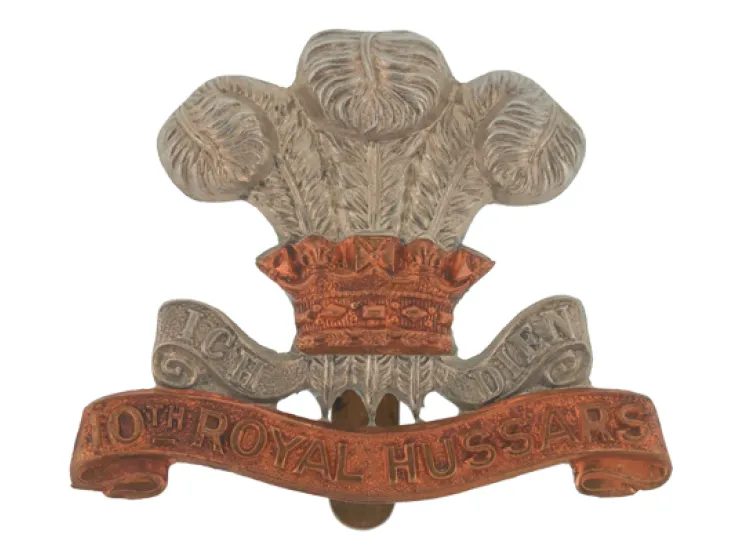 Cap badge, 10th (Prince of Wales’s Own Royal) Hussars, c1896