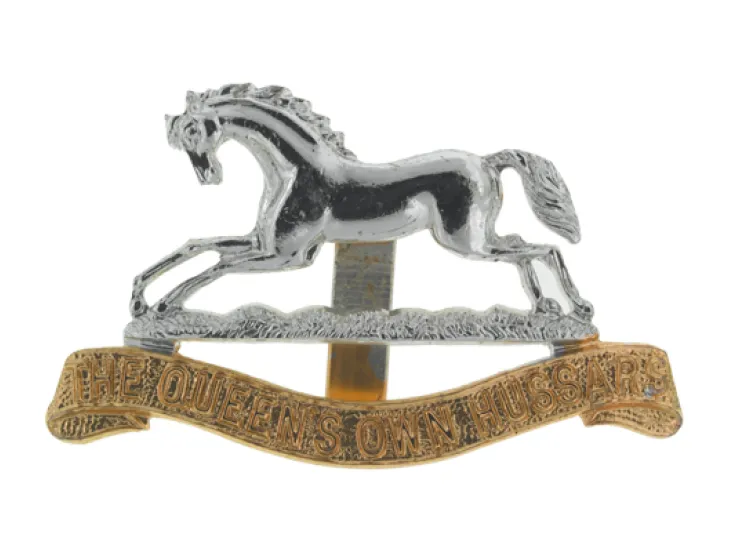 Other ranks' cap badge, The Queen's Own Hussars, c1960