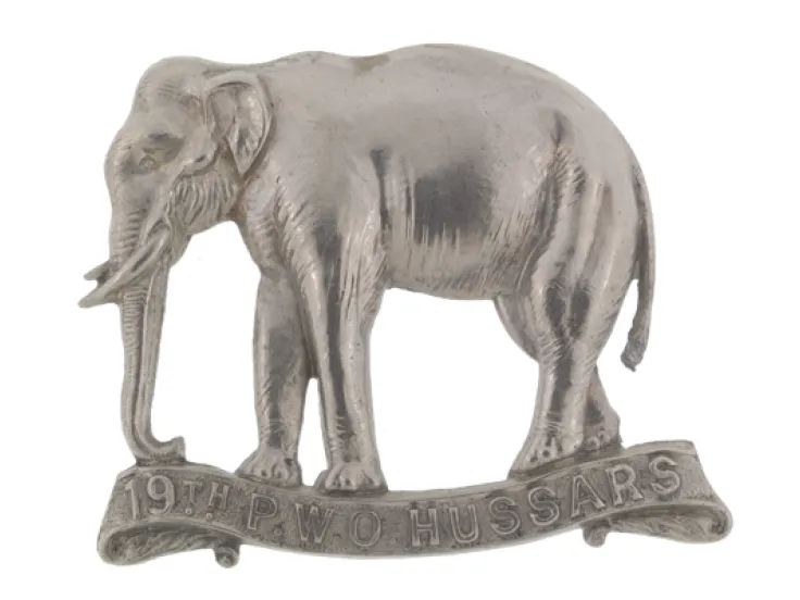 Cap badge, 19th (Princess of Wales's Own) Hussars, c1896