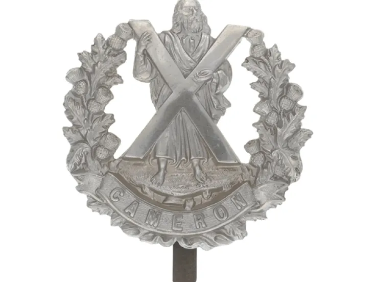 Cap badge, The Queen’s Own Cameron Highlanders, c1914