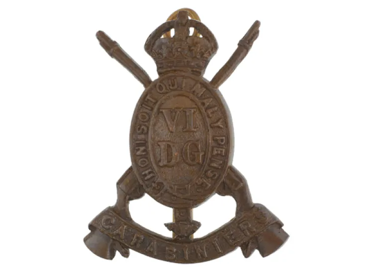 Cap badge, 6th Dragoon Guards (Carabiniers), c1902