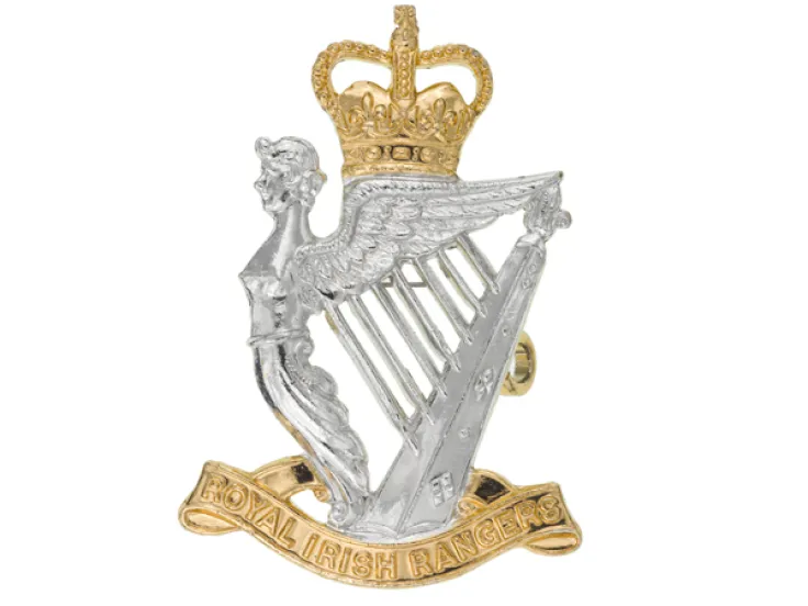 Cap badge, other ranks, The Royal Irish Rangers, c1970 