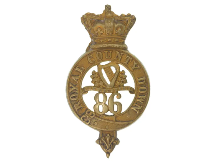 Glengarry badge, other ranks, 86th (Royal County Down) Regiment of Foot, c1874