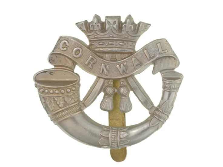 Cap badge, The Duke of Cornwall's Light Infantry, c1914