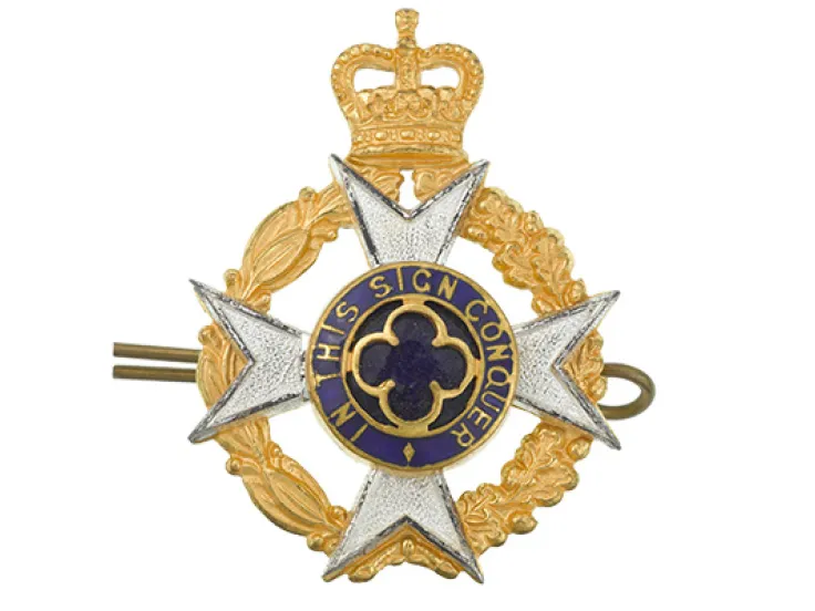 Officers' cap badge, Royal Army Chaplains' Department, c1980