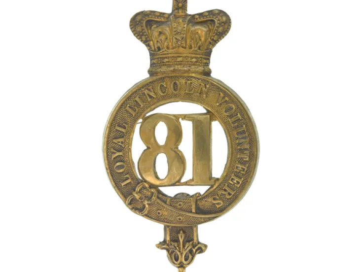 Glengarry badge, other ranks’, 81st (Royal Lincoln Volunteers) Regiment of Foot, c1874