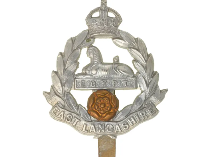 Cap badge, other ranks, The East Lancashire Regiment, c1914 