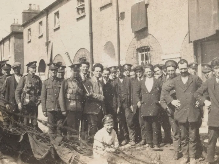 Soldiers of the East Yorkshire Regiment at Longford, Ireland, May 1921