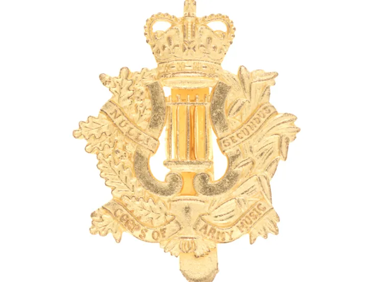 Cap badge, Corps of Army Music, c2019 