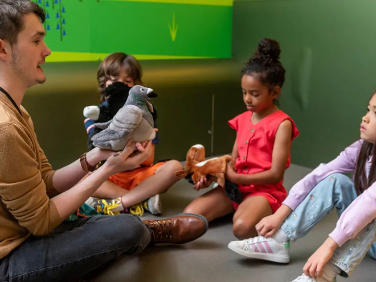 Children taking part in a Play Base workshop at the National Army Museum