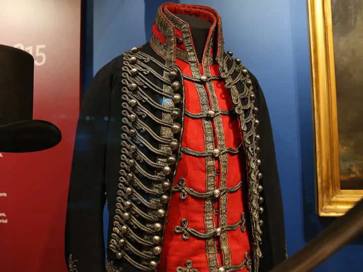 Full dress jacket and vest worn at Waterloo, 1815