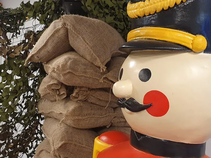 Life-size Christmas toy soldier