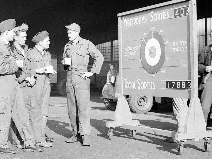 Daily airlift sorties display panel, Gatow, 1948