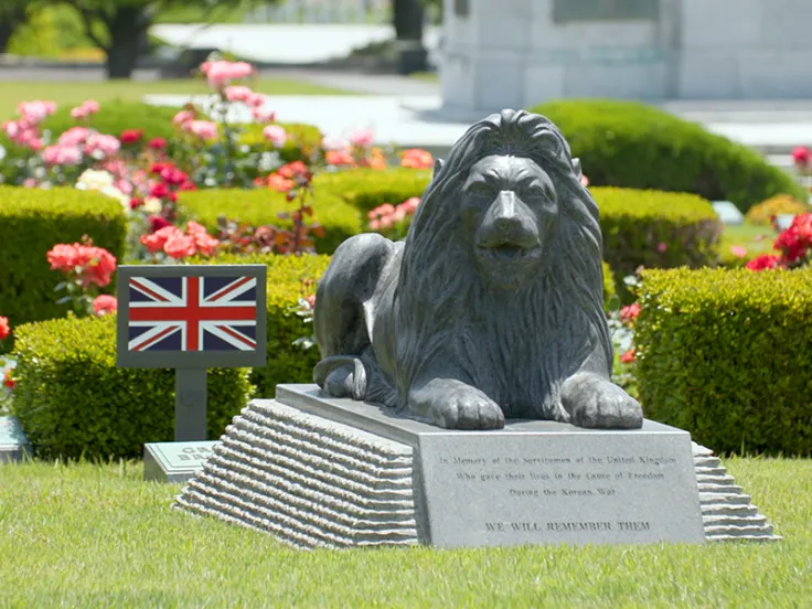 British memorial at the UN cemetery in Korea