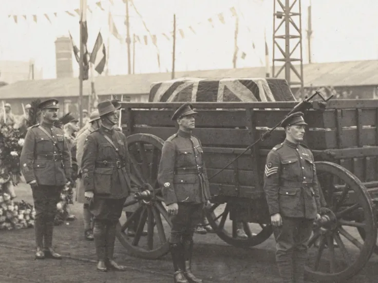 The Unknown Warrior prior to embarkation at Boulogne, 1920