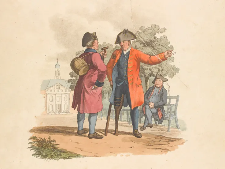 A disabled British veteran of the Napoleonic Wars, c1812