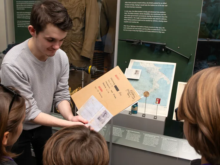 Children taking part in an interactive gallery tour