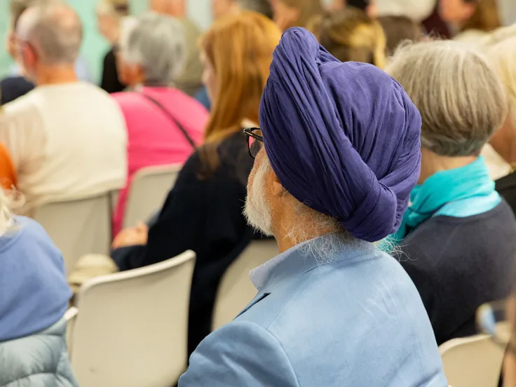 Audience members at a National Army Museum talk