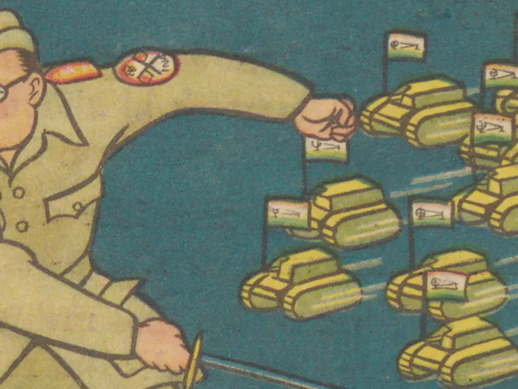 Detail from an Indian National Army propaganda leaflet, c1944