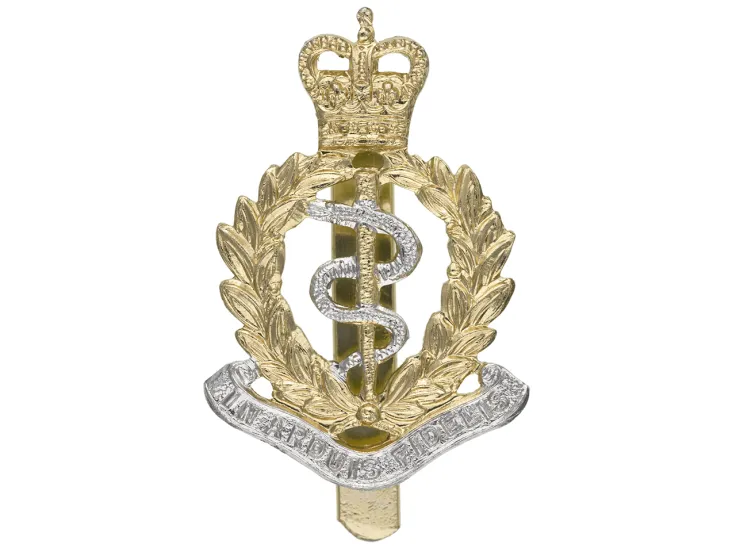 Cap badge of the Royal Army Medical Corps, 1953
