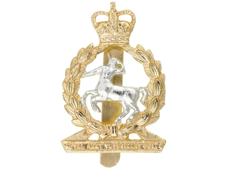 Other ranks' cap badge, Royal Army Veterinary Corps, c1965