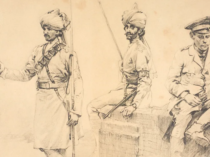 Military policemen of the 3rd (Lahore) Division, France, November 1914