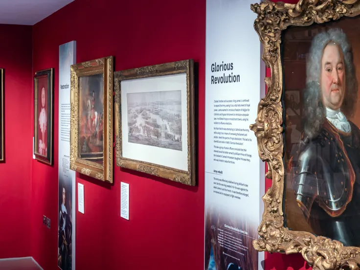 A selection of 17th-century art on display in the National Amy Museum's Formation gallery