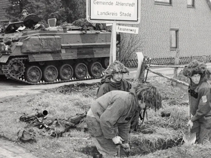 British troops taking part in Nato's Exercise Lionheart in Germany, 1984