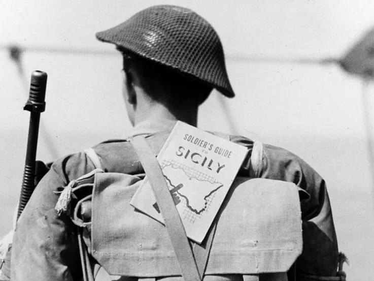 A soldier en route to Sicily, 1943