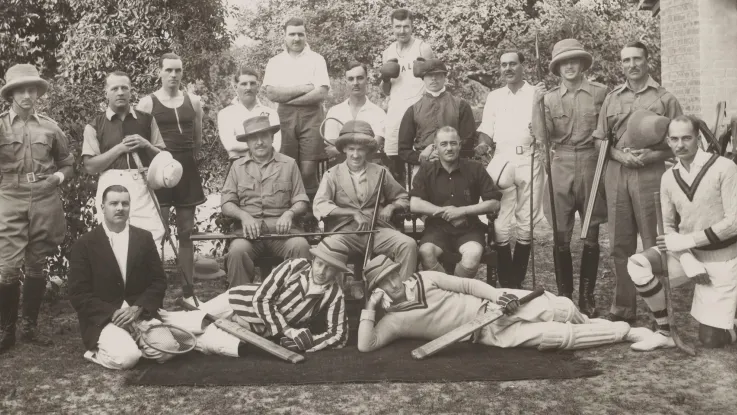 Officers of 1st Battalion The Loyal Regiment (North Lancashire), representing the range of sports played, 1936