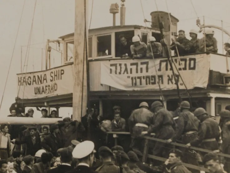 A Jewish refugee ship in Palestine, 1947